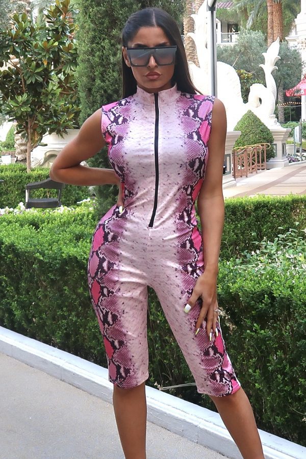 Palms Romper - pink